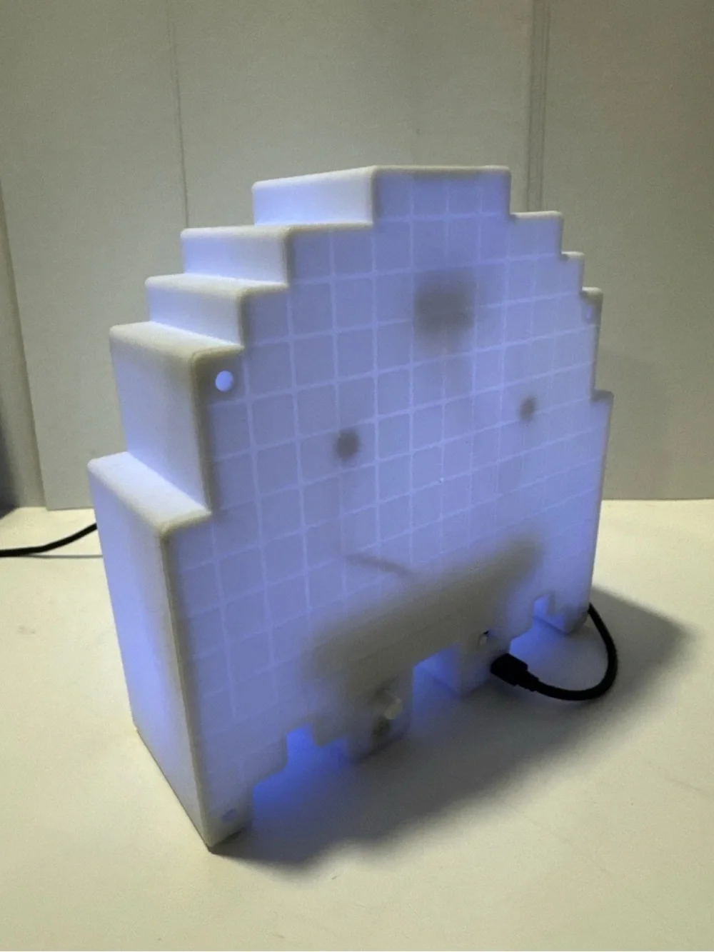 Purple Pixel Ghost LED Night Light - Gaming Accent